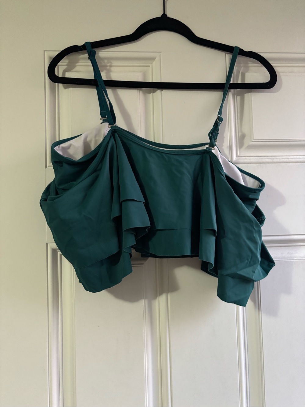 Women’s Teal Ruffle Swim Top